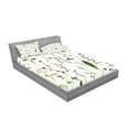 thumbnail image 2 of Ambesonne Colorful Fitted Sheet & Pillow Sham Set, Flowers s, King, Multicolor, 2 of 2