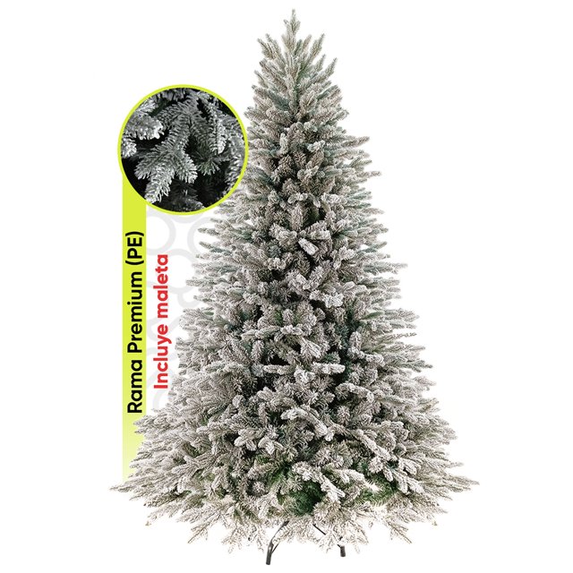 Árbol de Navidad Nevado Artego Eastern Hemlock 220cm 2400 RAMAS de densidad PREMIUM