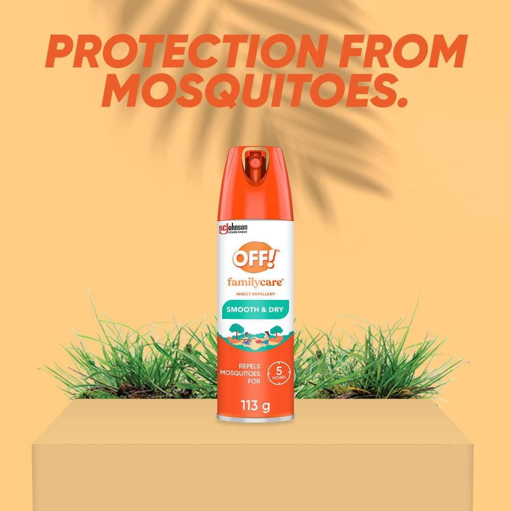 OFF! FamilyCare Insect Repellent with Power Dry Formula, Bug Spray for up to 5 Hours of Protection, 113g
