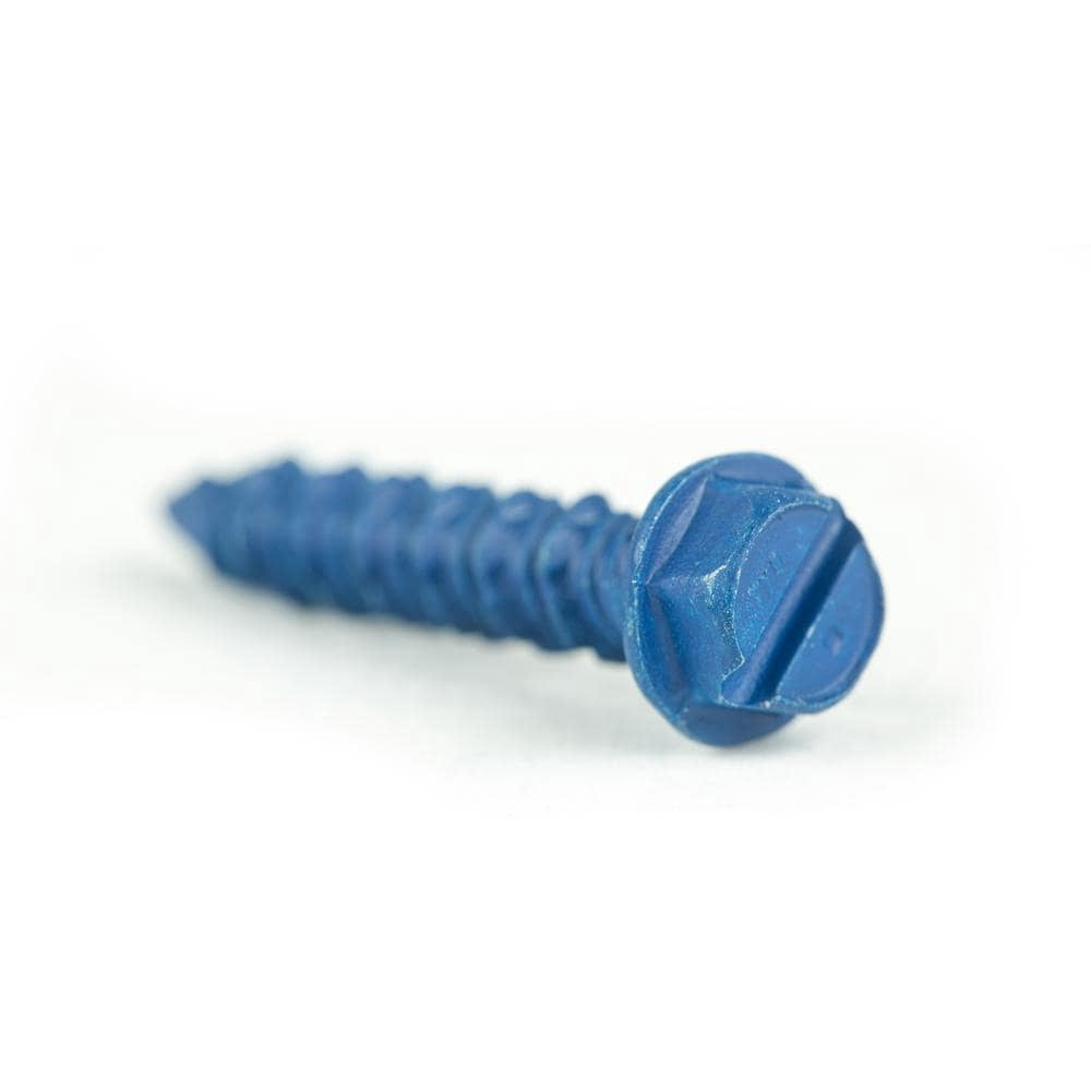 Buildex Tapcon 24301 Screw Anchor, Hex, Phillips, Slotted Drive, Steel, Climaseal - pack of 75