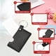 thumbnail image 3 of Espejo de Bolsillo Rectangular Uxcell para Bolso, 2 x 3.35 Pulgadas, Espejo Compacto de Acero Inoxidable con Funda de Cuero (Negro), 3 of 7