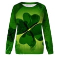 thumbnail image 4 of Camisas Para Mujer Manga Larga Camisas Casuales Vintage St Patrick Impresión Cuello Redondo Sudadera Pullover Tops Sueltos Odeerbi  ODB126372, 4 of 5