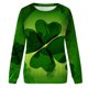 thumbnail image 4 of Camisas informales de manga larga para mujer, sudadera de cuello redondo con estampado de St Patrick Vintage, Tops holgados Fridja  czfsfas825, 4 of 5