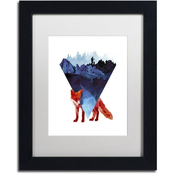 Trademark Fine Art 'Risky Road' Canvas Art by Robert Farkas, White Matte, Black Frame