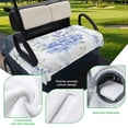 thumbnail image 5 of Golf Cart Seat Covers for 2 Seater, Purple Hydrangea Soft Microfiber Cart Seat Towel Blanket, Stripe Botanical Vintage Absorbent Breathable Non Slip Bench Seats Protector for Golf Course 51"x31", 5 of 9
