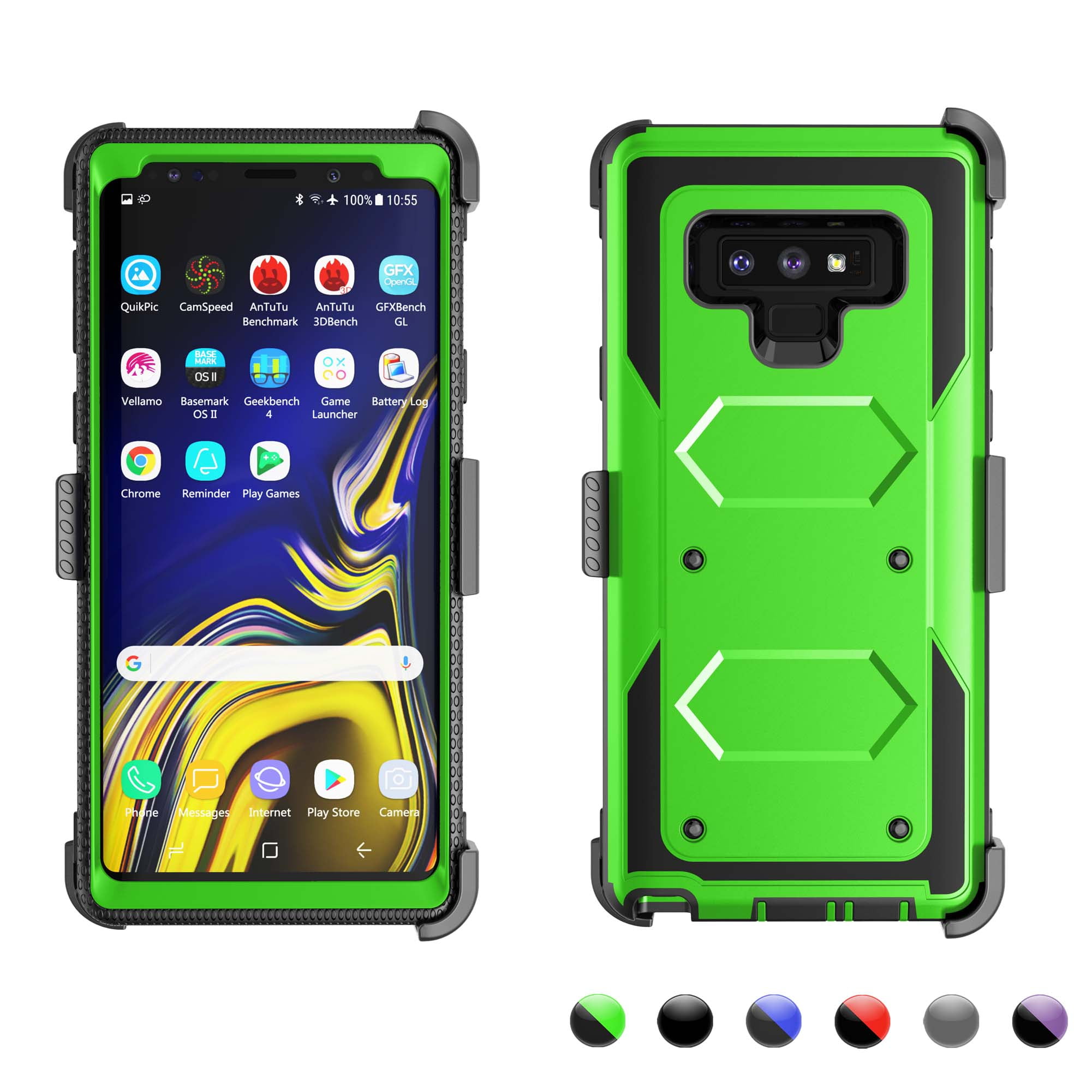 samsung-note-9-case-galaxy-note-9-hard-case-njjex-green-heavy-duty