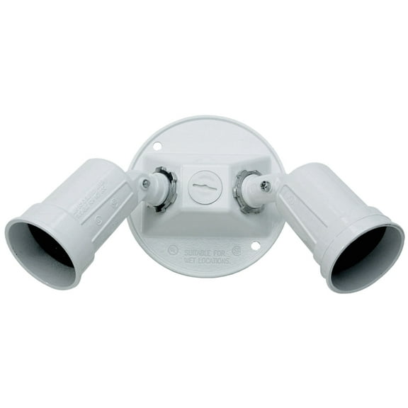 Teddico/Bwf Lampholder Dual Rnd Cvr Wht 93102W-1