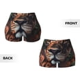 thumbnail image 5 of Lsque Lion Forest Crown Pattern High Waisted Biker Shorts for Women-Tummy Control Fitness Athletic Workout Running Yoga Gym Shorts,Moisture-Wicking-Medium, 5 of 9