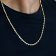 thumbnail image 5 of 14K Solid Gold Rope Chain Necklace 4mm 16" - 24", 5 of 5