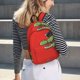 thumbnail image 5 of Disketp Cool Crocodile With Sunglasses print Canvas Backpack Lightweight Travel Daypack Student Rucksack Laptop Backpack-, 5 of 5