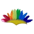 thumbnail image 4 of Diadema de plumas, tocado de plumas, decoración, tocado de corona para fiesta multicolor, 4 of 8