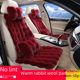 thumbnail image 2 of Cojín de asiento de coche de estilo invernal, tejido de felpa de conejo de imitación, franela suave gruesa, terciopelo de burbujas, cojín de asiento de coche de cintura pequeña, 2 of 5