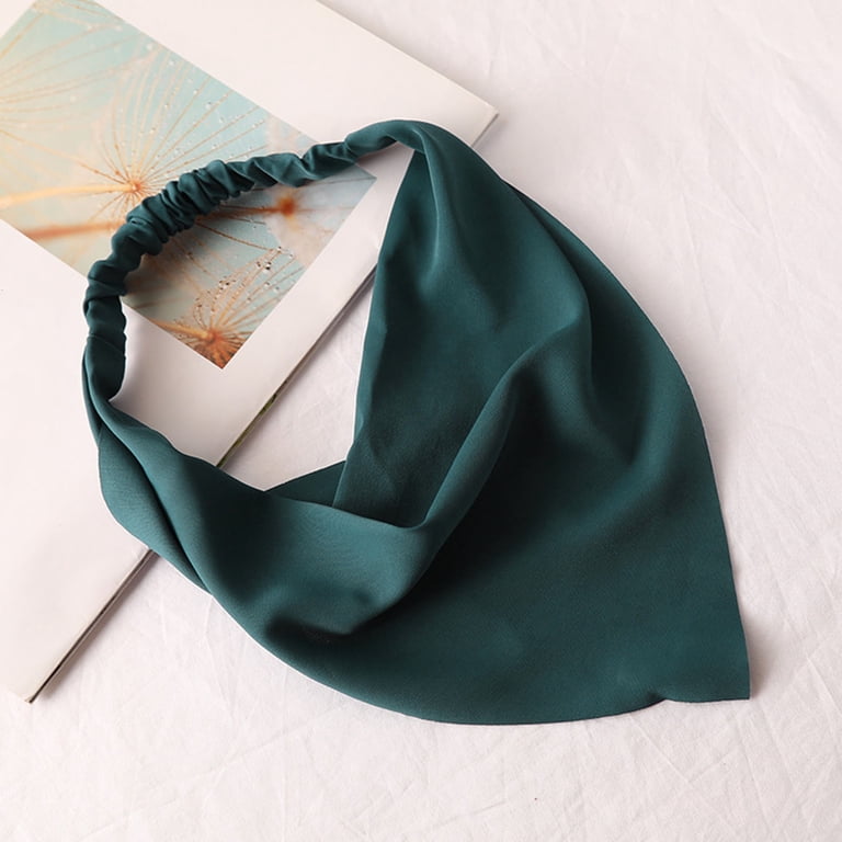 Skymirror Women Head Scarf Vintage Triangle Anti-slip Solid  display picture 1