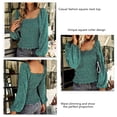 thumbnail image 2 of Top Informal Para Mujer, Top Con Cuello Cuadrado, Manga Larga, Cintura Amigable Con La Piel, Adelgazamiento, Estampado Cómodo Para Mujer Para Viajes Para El Trabajo ANGGREK No, 2 of 6
