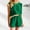 Green, variant on Women 2 Piece Outfits Summer Casual Round Neck Short Sleeve Tops Blouses And Shorts Sets With Contrast EdgePrints Set With Pockets Beach Tops Dress Cover Girls Bikini Bottoms Woman Swimming Suit High