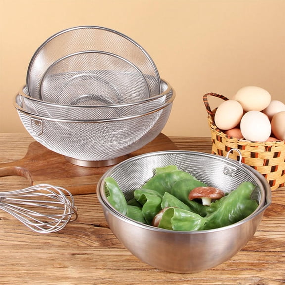 Hytrove Household Vegetable Drainer Fruits Drain Basket Stainless Steel Draining Kitchenware 1 Piece