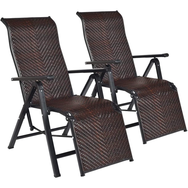 Heavy Duty Wicker Chaise Folding Recliner For Pool Beach 1 Patio Outdoor Adjustable Folding Lounge Chair With Widened Armrest Locking System Tangkula Rattan Zero Gravity Chair Yard Patio Furniture Accessories