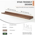 thumbnail image 5 of Floating Picture Ledge Shelves for Wall Set of 4, 36 Inch Solid Wood Wall Shelves with Lip Long Large Nursery Book Shelf for Toys Storage Kids Bookshelf Wall Mounted Living Room Bedroom Decor Frames, 5 of 7