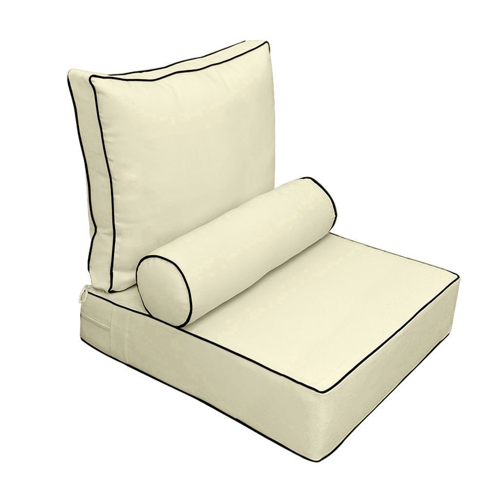 piped outdoor chair cushions