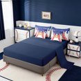 thumbnail image 3 of Erosebridal Initial Alphabet B 7 Pieces Bedding Comforter Set,Ice Cream Baseball Kids Full Bedding Set For Ball Games Lover,Reversible navy blue, 3 of 7