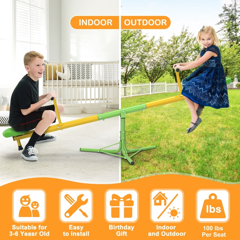 GIKPAL Spinning Teeter Totter, 360 Rotating Seesaw photo 2