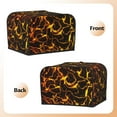 thumbnail image 2 of KLL Orange Lightning Print 4 Slice Toaster Dust Covers Kitchen Small Appliance Cover with 2 Pockets,Can hold Jam Spreader Knife & Toaster Tongs (12.4 x 10.6 x 8.2), 2 of 6