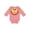 Mauve, variant on Monster Face Boys or Girls Long Sleeve Baby Bodysuit