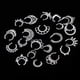 thumbnail image 3 of 21 piercings de cristal para la nariz, sin piercing, para nariz, cejas y ombligo. 21 piezas de plata, 3 of 9