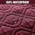 thumbnail image 5 of TOPCHANCES Recliner Chair Headrest Cover Waterproof Anti-Slip Sofa Armrest Cover Protector w/ Pocket, Couch Arm Furniture Protector Set of 3,Wine Red, 5 of 13