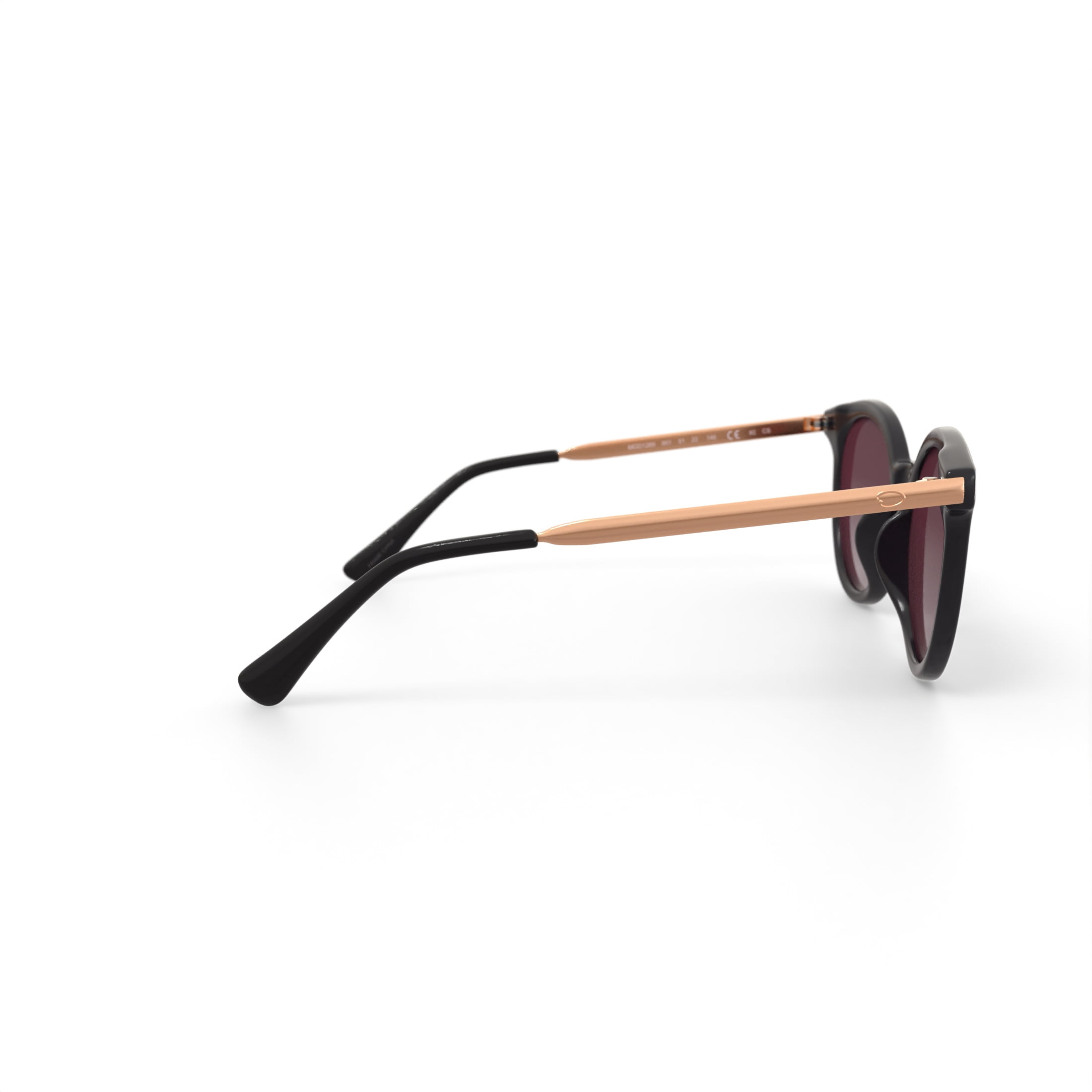 Oscar Women's Rx'able Fashion Sunglasses, O1289, Black, 51-22-146, with Case