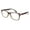 Brown, variant on Matte Rubberized Hipster Horn Rim Spring Hinge Reading Glasses Black +1.75