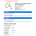 thumbnail image 2 of Oxygen Sensor - Compatible with 2015 - 2017 Ford Expedition 2016, 2 of 2