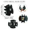 thumbnail image 3 of Small Hair Clips Mini Hair Claws for Women Girls£¬4 Pcs Non Slip Hair Claw Jaw Clamp Stylish Tortoise Shell Barrettes for Thin Thick Hair, 3 of 4
