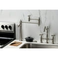 thumbnail image 2 of Kingston Brass KS3708AX Restoration Deck Mount Pot Filler Faucet, Brushed Nickel, 2 of 8