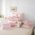 thumbnail image 5 of Manfei Christmas Nutcracker Twin Bedding Sets 7 Pieces, Girls Floral Blossom Bedding Comforter Set, Pink Buffalo Plaid Sheet Sets, Luxury Bedroom Decor, 5 of 7