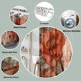 thumbnail image 4 of Brown and Red Flower Shower Curtain, Boho Watercolor Floral Bath Curtain Modern Bathroom at Home Decor Waterproof Fabric Machine Washable, 72x72 Inch, 4 of 6