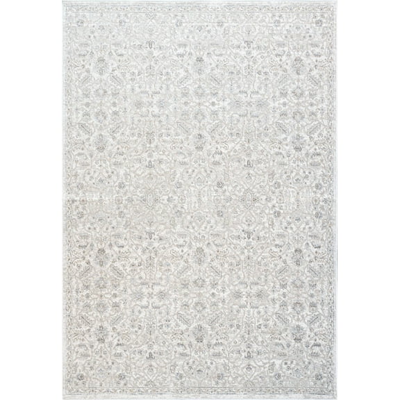 Eno Lyra Ivory Gray and Beige Viscose Area Rug