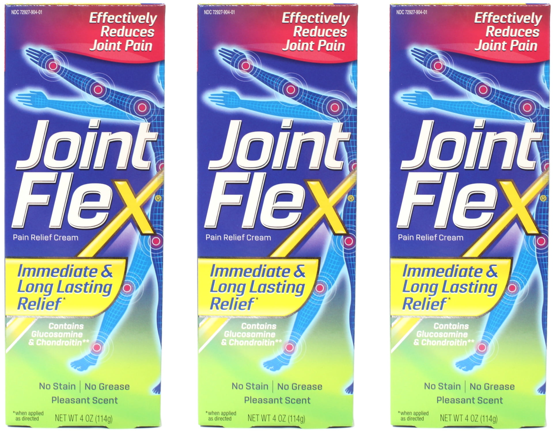 3 Pack JointFlex Pain Relieving Cream 4oz Each