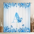 thumbnail image 1 of Erosebridal Rideaux Monogrammes Lot de 2 (42x63), Initiales Personnalisées 30 %-50 % Rideaux Occultants, Décoration de Lettre, 1 of 6