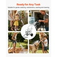 thumbnail image 3 of VEVOR Water Hose Reel Cart, 200/300ft High-Pressure Garden Hose Cart, Hoses Reel Carts with Two Wheels, Handle & Heavy-Duty Mesh Storage Basket, Dual-Purpose Portable Hoses Reels for Garden, Car, Pet, 3 of 9