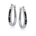 thumbnail image 7 of JewelersClub Black Diamond Earrings Women – 1-Carat Black Diamonds Sterling Silver Hoop Earrings – Hypoallergenic Hoop Earrings – Hoop Earrings Diamond Hoops – Black Hoop Earrings for Women, 7 of 7