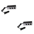 thumbnail image 2 of Riwesomey Divisor de encendedor de cigarrillos para coche de 1 a 3 enchufes con adaptador de USB DC 12-24V adaptador de corriente para Como se muestra 2piezas, 2 of 6