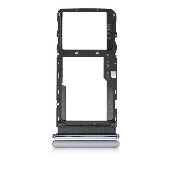 Replacement Dual Sim Card Tray Compatible For TCL 10L (T770H / T770B) (Arctic White)