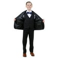 thumbnail image 2 of Boys Tuxedo Set Paisley 5pc Satin Shawl Lapel With Matching Solid Vest & Pants With Free Shirt & Bowtie, 2 of 5