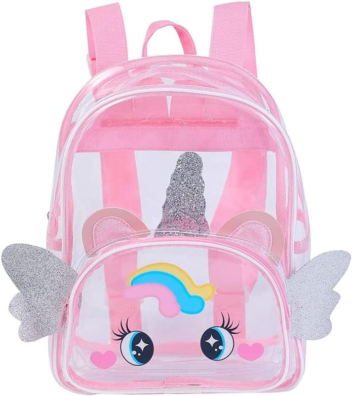 Clear Backpack Stadium Approved Transparent Bag, Mini Cute Clear School ...