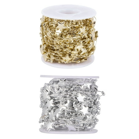 BRIGHTFUFU 2 Rolls Silver Beads For Jewelry Making Bracelet Bead Charms