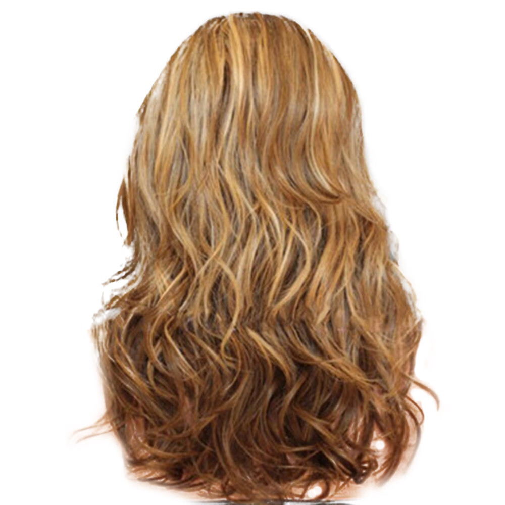 SUCS 60cm Women's Heat Resistant Hair Blonde Long Curly Full Wig