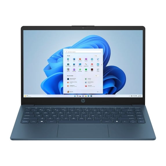 Restored HP 14-EP20 Stream 14" HD Laptop, Intel Celeron N150 Processor, 4GB RAM, 128GB SSD, Webcam, Blue, Windows 11 Home, WSIMO Solis Lite Hotspot