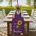 thumbnail image 4 of Table Runners 90 Inches Long Dress Scarves, Purple Sunshine Sunflower Farmhouse Coffee/Dining/Kitchen Table Runner for Living Room, Pastoral Bees Farmhouse Floral 13x90 Inch, 4 of 9