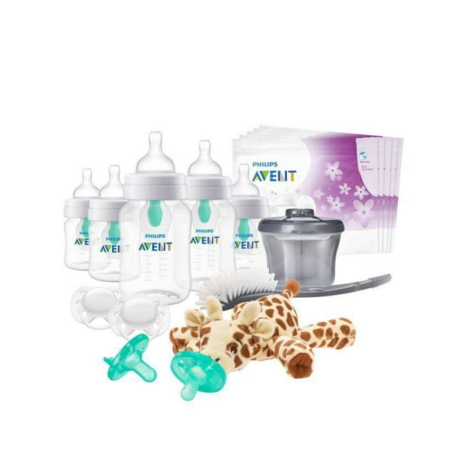 Biberon anti-colique Philips Avent avec ensemble cadeau AirFree Essentials, SCD306/11